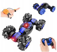 TopKing RC stunt car 4X4 controlled by hand movement or remote control, blue - Remote Control Car