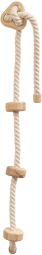 Piccolino Montessori Climbing rope with 3 steps natural INDOOR - Climbing Rope - Main image