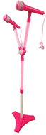 Leventi Double microphone with stand, pink - Musical Toy