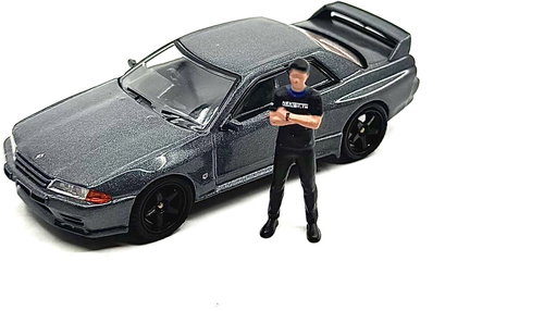 Mini GT Nissan SKYLINE GT-R (R32) NISMO WITH TSUGIO MATSUDA 1992, 1:64 - Metal Model - Main image