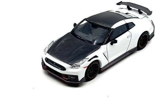 Mini GT Nissan GTR (35) NISMO 2024 - blister, white metallic 1:64 - Metal Model - Main image