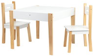 ECOTOYS OT143 Children's furniture set, table and 2 chairs, with chalkboard - Children's Furniture