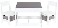 ECOTOYS ZCF-01A Children's furniture set, table and 2 chairs with storage boxes and double-sided boa - Children's Furniture