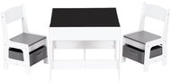 ECOTOYS ZKC-1A Children's furniture set, table and 2 chairs with storage boxes and double-sided boar - Children's Furniture