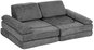 Children's sofa EcoToys TMSRT-17-GY Modular folding sofa for children, 2 seater, 10 cushions, grey - Dětská pohovka