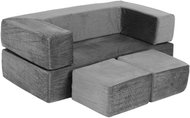 EcoToys TMSRT-16-GY Modular folding sofa for children, 4 cushions, 100 × 50 cm, grey - Children's sofa