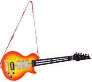 MultiStore HC566237 Children's electric rock guitar with LEDs and tutorial, orange - Guitar for Kids