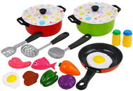 LEAN Toys 7390 Set of dishes and food for children's kitchen, 22 pieces - Toy Kitchen Utensils