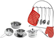 LEAN Toys 6722 Set of stainless steel pots for kids, 23 pcs - Toy Kitchen Utensils