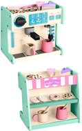 Ricokids 785100 Wooden café and confectionery with coffee machine, mint - Play Kitchen