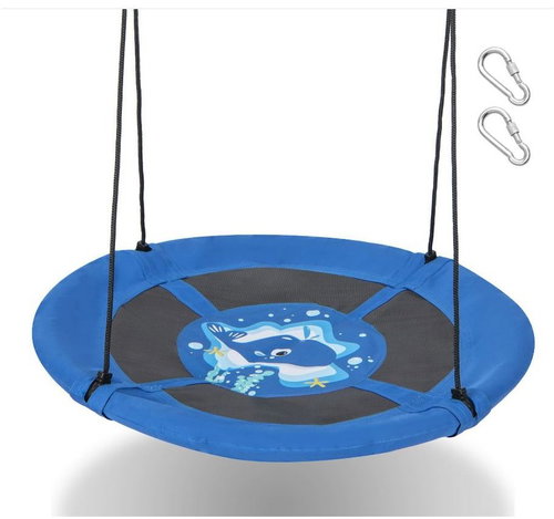 Costway Blue Whale Nest Swing 100 cm - Swing - Main image