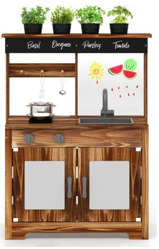 Costway Children's outdoor kitchen with herb bed - Play Kitchen - Main image