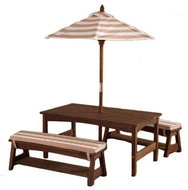 KidKraft Children's garden picnic table with benches and umbrella - Children's Furniture