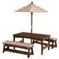 Children's Furniture KidKraft Children's garden picnic table with benches and umbrella - Dětský nábytek