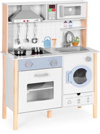ECOTOYS 7271 Wooden kitchen with sounds, LED, oven, washing machine and accessories - Play Kitchen