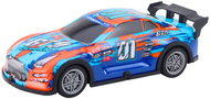 LEAN Toys 23058 RC závodní auto, svítící karoserie, oranžovo-tyrkysové - RC auto