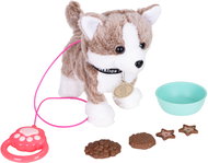 MultiStore HC750207-CF Interaktivní pejsek na vodítku Husky s melodiemi - Interaktivní zvířátko