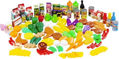 MultiStore HC356108 Plastic food set, 120 pcs - Toy Kitchen Food - Main image