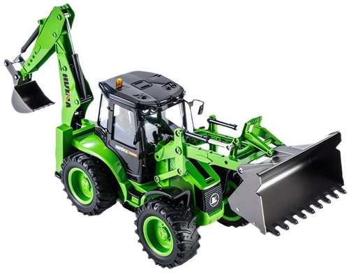 HUINA 22752 Excavator loader RC 1:14, lights and sound, green - RC Digger - Main image