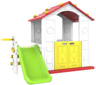 Ramiz ZOG. CHD-501 Playhouse with slide, basketball hoop, 3in1, red roof - Children's Playhouse