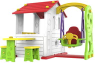 Ramiz ZOG. CHD-531 Children's house with swing 3in1, red roof - Children's Playhouse