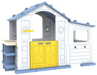 Ramiz ZOG. CHD-515 Children's house with hallway, basketball and sink, blue roof - Children's Playhouse
