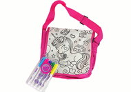 LEAN Toys 15995 Kreativní DIY sada Vybarvi si kabelku, jednorožec - Craft for Kids