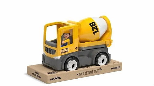 Efko ECO MultiGO Build Mixer with driver - car with Igráček - Toy Cement Mixer - Main image