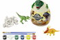 Creative Kit LEAN Toys 19045 Vajíčko s dinosaury k malování DIY, zelené - Kreativní sada