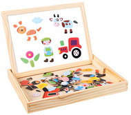 Kruzzel 25637 Wooden magnetic board, 108 pieces - Educational Toy