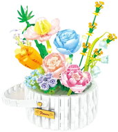 LEAN Toys 26707 Construction Kit Flower Basket with LED, 1376 pieces - Building Set