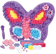 LEAN Toys 27411 Kreativní sada polštář - Motýlek fialový DIY - Creative Kit