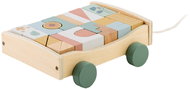 Nukido NK-853 Wooden pull toy with blocks - Push and Pull Toy