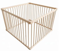Derrson Wooden playpen 100 × 100 cm natural - Baby Playpen