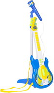 MULTISTORE Electric guitar with microphone and stand for kids, MP3 compatible, blue - Guitar for Kids