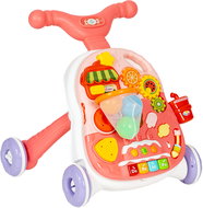 HUANGER HE0815 Interactive walker and educational table with sounds 2in1, pink - Baby Walker