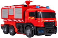 LEAN Toys 27911 RC hasičské auto/robot 2 v 1 - světla, zvuky, voda - RC auto