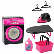 LEAN Toys 25060 Interactive washing machine with accessories, lights and sounds, black - Toy Appliance