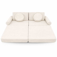 Flumi Modular foam sofa, cream corduroy - Children's sofa