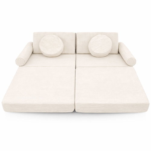 Flumi Modular foam sofa, cream corduroy - Children's sofa - Main image