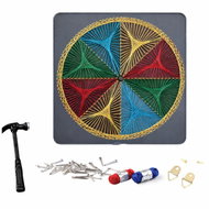 RealG RC-K-158 Kreativní sada na String Art 40 × 40 cm, geometrický kruh - Creative Kit