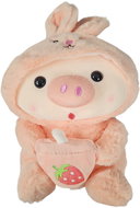 Leventi Bubble Tea Piggy Plush - Pink Bunny - Soft Toy