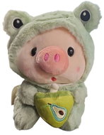 Leventi Bubble Tea Piggy Plush - Green Frog - Soft Toy