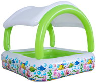 SunClub 51016 Inflatable garden pool with roof 143 × 143 cm, fish - Children's Pool