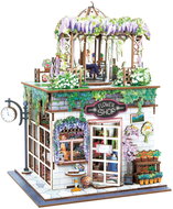 BUKI France Diorama Květinářství - dřevěná 3D stavebnice s LED osvětlením - Wooden Puzzle