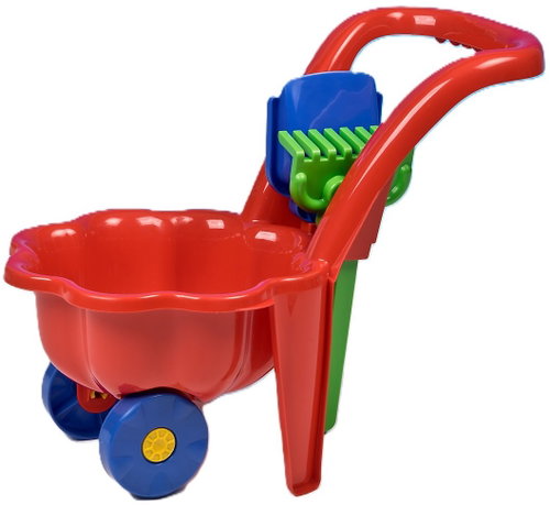 Vizopol Wheel with trowel and rake - Children's Wheelbarrow - Main image