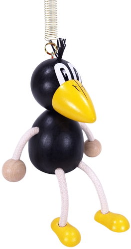 Krokido Raven - wooden figure on spring - Figure - Main image