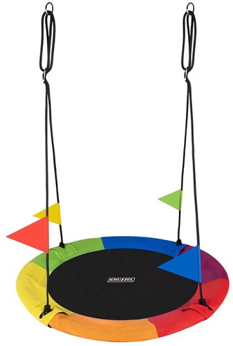Kruzzel 25284 Rocking circle 110 cm rainbow - Swing - Main image