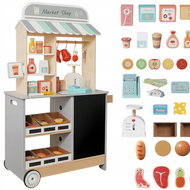 Derrson W5378 Dřevěný supermarket interaktivní 2v1 - Kids' Play Store