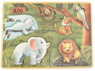 eliNeli Dřevěné vkládací puzzle se zvuky - zvířátka ze ZOO - Puzzle